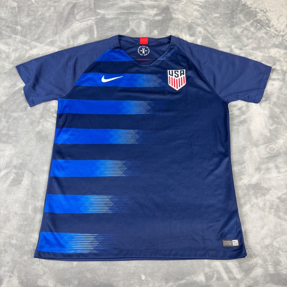 Nike USA Soccer Jersey Mens XL Dri-FIT Blue‎ Authentic 2018